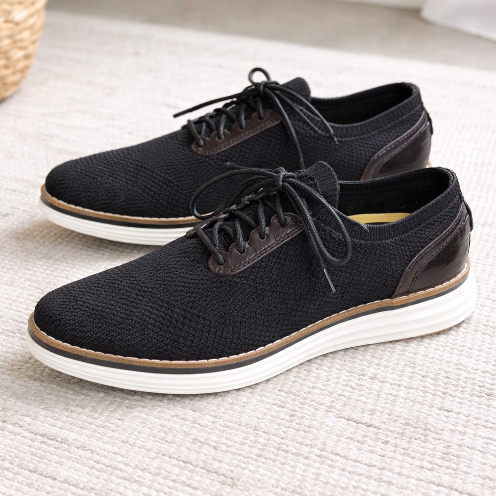 Cole Haan OriginalGrand Knit Oxford Black Womens 7 Business Casual Quiet Luxury
